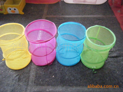 廠(chǎng)家直銷(xiāo)！小號(hào)彩網(wǎng)儲(chǔ)物桶/臟衣桶/雜物桶庫(kù)存現(xiàn)貨，數(shù)量有限速搶購(gòu)